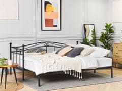 Beliani Kovová posteľ 80 x 200 cm čierna TULLE