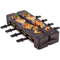 Triomph TRIOMPH ETF2114, 2 zásuvné raclette grily, 1200 W, 8 osôb, 4 grilovacie dosky, 8 nepriľnavých panvičiek
