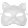 Biela plastová maska mačky na maľovanie