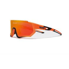 Cyklistické okuliare Ls910 Orange - čierne, červené sklo C08