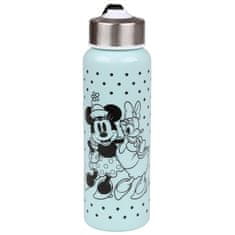 Disney Minnie Mouse Daisy Disney plastová fľaša / fľaša na vodu, mätová s bodkami 650ml