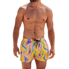 OMBRE Pánske šortky plavecké KYLER svetlo žlté MDN20216 S