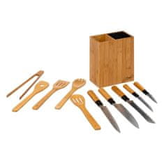 Northix Sada nožov a kuchynského náčinia - Bambus - 11 kusov 