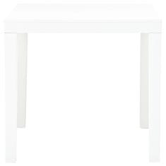 Vidaxl Záhradný stôl, biely 78x78x72 cm, plast