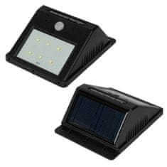 tectake 4 Vonkajšie nástenné svietidlá LED integrovaný solárny panel a detektor pohybu