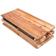 tectake Záhradný pivný set drevený skladací