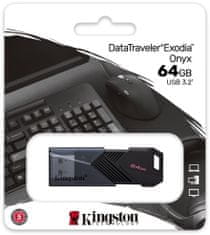 Kingston DataTraveler Exodia Onyx - 64GB (DTXON/64GB), čierna