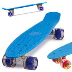 Aga Frisbee skateboard LED kolieska modrá