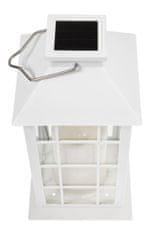 LUMILED 2x Solárne záhradné svietidlo LED závesné biela LAMPÁŠ 27cm