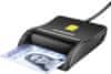 CRE-SM3N, USB-A FlatReader čítačka kontaktních kariet Smart card (eObčanka), kábel 1.3m