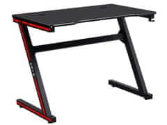 KONDELA Herný stôl Mackenzie 100 - čierna / červená