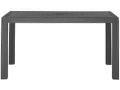 Beliani Záhradný jedálenský stôl 140 x 80 cm šedý FOSSANO